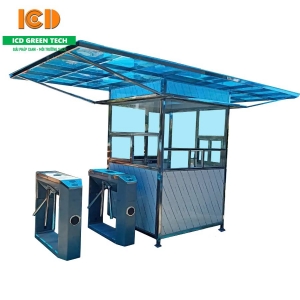 Bốt gác bảo vệ cao cấp inox 304 có mái che