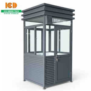 Cabin bốt gác bảo vệ Inox mái 3 tầng BGI-1224