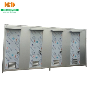 Nhà vệ sinh công cộng di động khung thép 4 buồng ICD-NVS-04KT