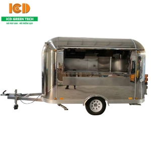 Xe kéo bán hàng lưu động cao cấp inox XBH-10-ICD