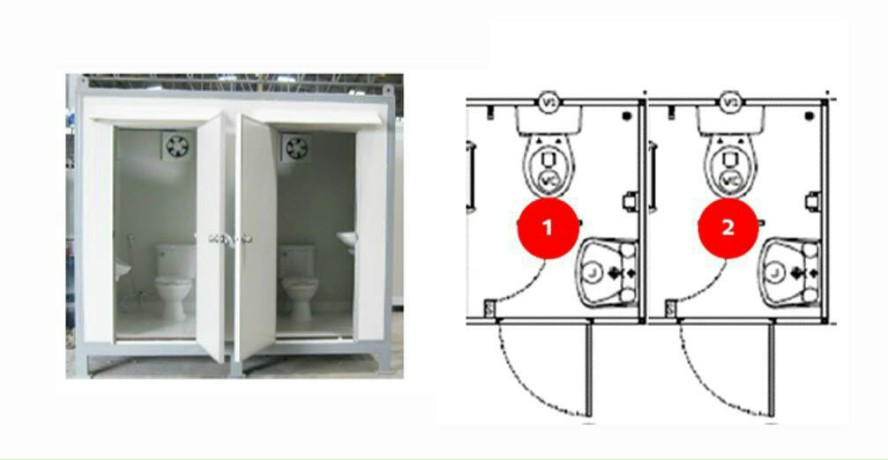 Gia công sản xuất nhà vệ sinh khung thép panel dạng container ...